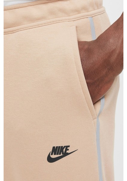 Sportswear Tech Fleece Mens Taper Leg Jogger Erkek Reflektörlü Eşofman Altı Bej modelleri