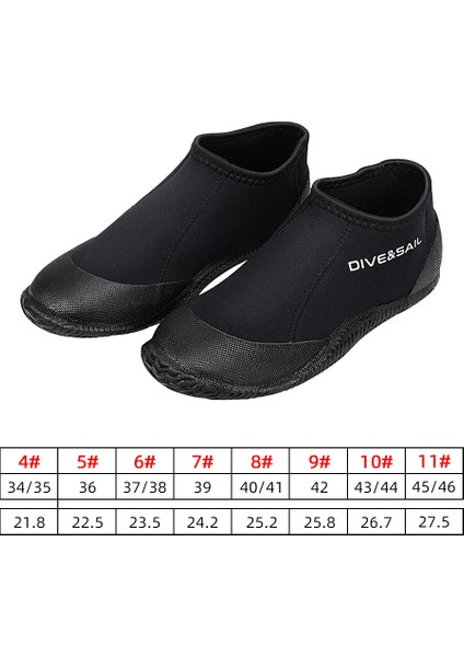 Neopren Dalış Botları Su Sporları Tüplü Dalış Için Kaymaz Tabanlı 3mm Wetsuit Patik (Yurt Dışından)