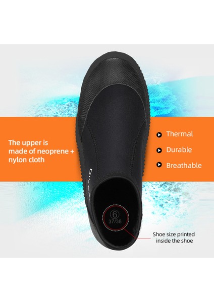 Neopren Dalış Botları Su Sporları Tüplü Dalış Için Kaymaz Tabanlı 3mm Wetsuit Patik (Yurt Dışından) modelleri