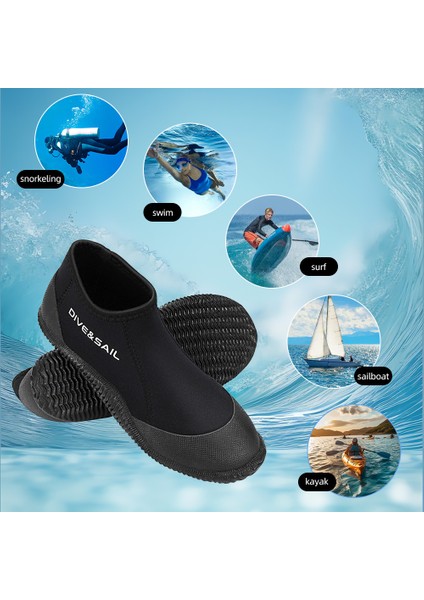 Neopren Dalış Botları Su Sporları Tüplü Dalış Için Kaymaz Tabanlı 3mm Wetsuit Patik (Yurt Dışından) fırsatları