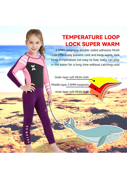 Çocuk Wetsuit Tek Parça Neopren Mayo Güneş Koruyucu Sörf Dalış Yüzme Botla Kış (Yurt Dışından) fiyatları