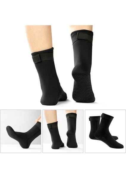 3mm Neopren Wetsuit Çorap Sıcak Tüplü Dalış Çorapları Kış Sörf Çorap Termal Anti Kayma Çizmeler Spearfishing Yüzme Rafting Dalış Yelken (Yurt Dışından)