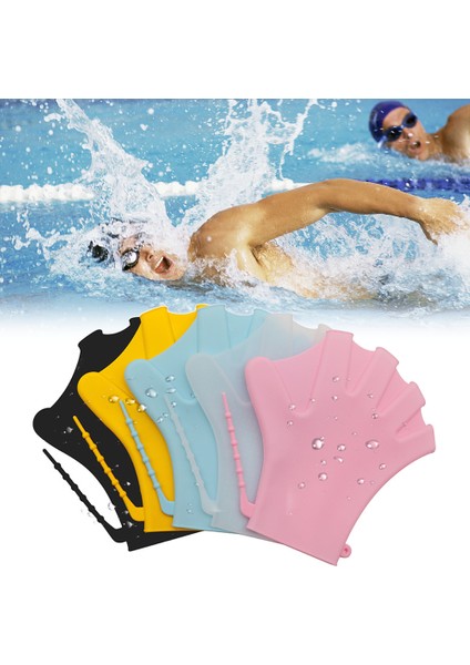 1 Çift Yüzme Eldiven Perdeli Spor Su Direnci Eğitim Eldiven Silikon Yüzme Dalış Eldiveni Yüzmek Eğitim Eldivenler (Yurt Dışından) fırsatları
