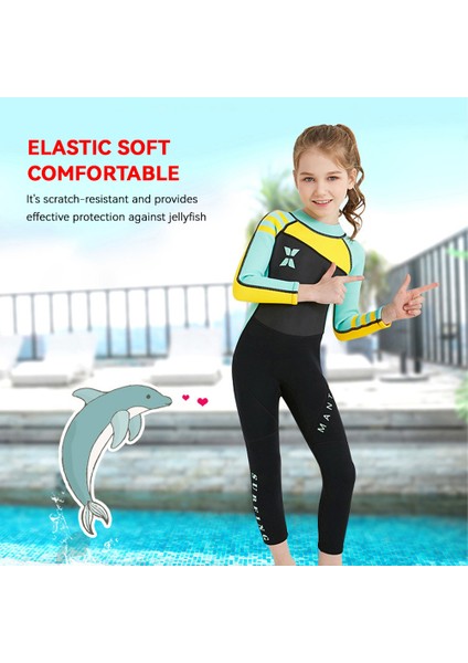 Çocuk Wetsuit Tek Parça Neopren Mayo Güneş Koruyucu Sörf Dalış Yüzme Botla Kış (Yurt Dışından) fırsatları