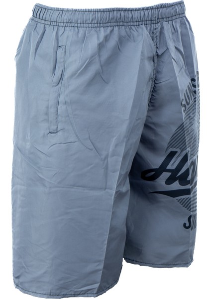 Erkek Deniz Havuz Şortu Sportif Baskılı Beli Lastikli ve Bağcıklı Cepli Sututmayan Rahat fırsatları