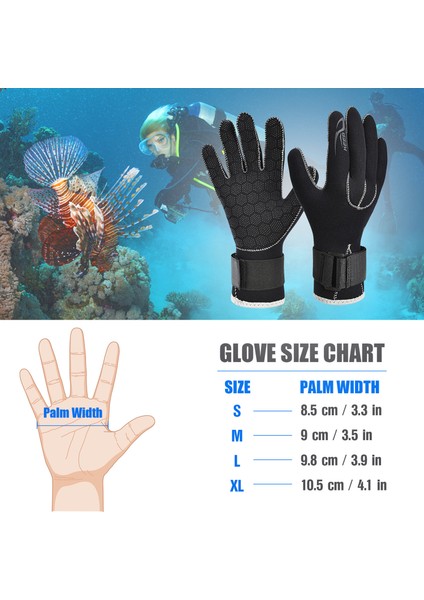 3mm Neopren Dalış Eldiveni Kadın Erkek Kaymaz Şnorkel Eldiven Dalış Yüzme Sörf Yelken Kayaking Dalış (Yurt Dışından)