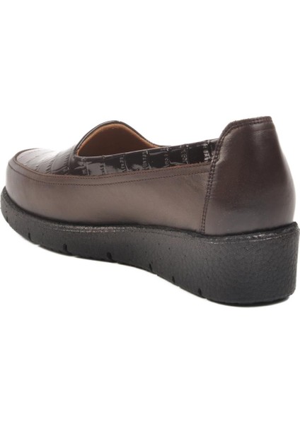 Kahve Hakiki Deri Kadın Günlük Ayakkabı fırsatları