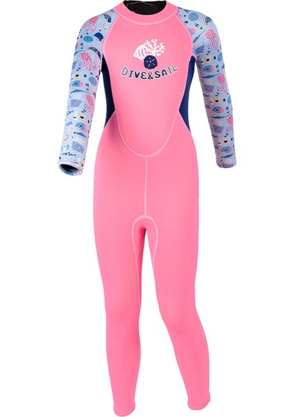 Wetsuit Çocuklar Kızlar Için 2.5 mm Neopren Termal Mayo Uzun Kollu Tam Vücut Kızlar Mayo Su Sporları Dalış Sörf Dersleri (Yurt Dışından) fiyatları