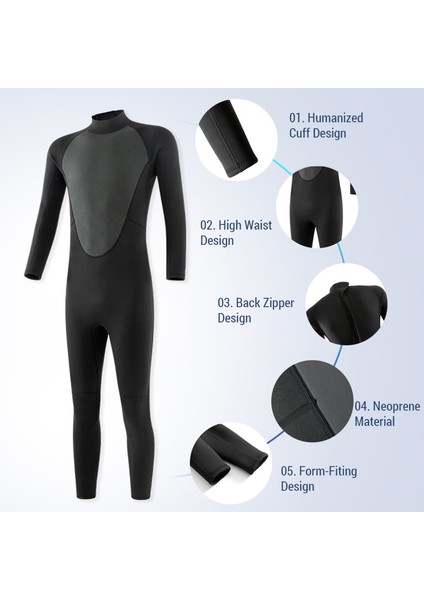 Neopren Tam Vücut Döküntü Guard Tek Parça Uzun Kollu Dalış Termal Mayo Erkek Kadın Wetsuits (Yurt Dışından) fırsatları