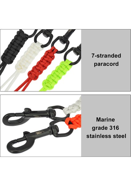 Tüplü Dalış Swival Sürgülü Kanca Deniz Sınıfı 316 Paslanmaz Çelik Çırpıda Kanca Klip Örgülü Halat Kordon Anti-Kayıp Emniyet Halatı Dalış Için Bcd Ekipmanları (Yurt Dışından) modelleri