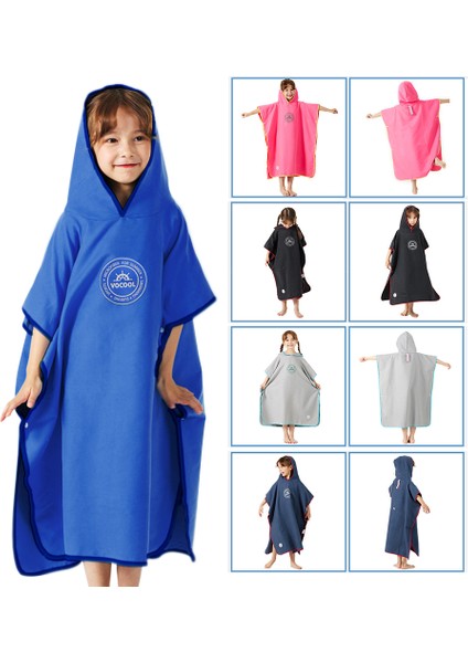 Kapşonlu Banyo Havlusu Çocuklar Için Hızlı Kuru Banyo Panço Havlu Plaj Yüzme Havuzu Için (Yurt Dışından) fırsatları