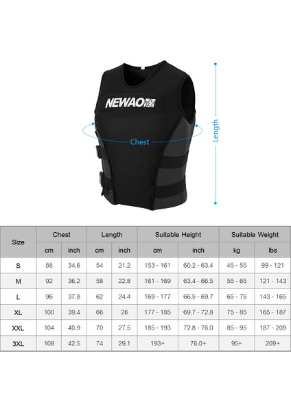 Su Kayağı Wakeboard Yüzme Için Yetişkin Can Yeleği Neopren Güvenlik Can Yeleği (Yurt Dışından)
