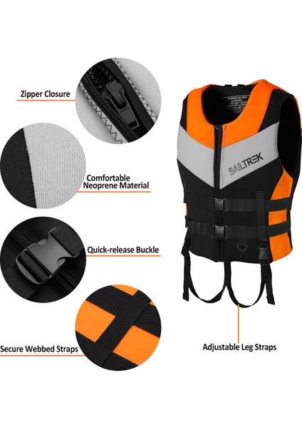 Neopren Can Yeleği Su Sporları Balıkçılık Kayaking Botla Yüzme Güvenlik Can Yeleği (Yurt Dışından)