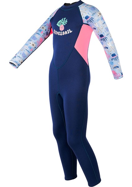 Wetsuit Çocuklar Kızlar Için 2.5 mm Neopren Termal Mayo Uzun Kollu Tam Vücut Kızlar Mayo Su Sporları Dalış Sörf Dersleri (Yurt Dışından) modelleri
