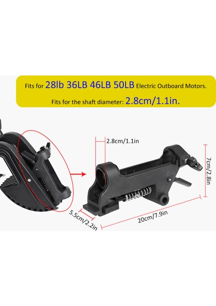 Elektrikli Dıştan Takma Motor Stent Menteşe Için Uygun 1 1/8 " (2.8 Cm)Mil Çapı 28LB 36LB 46LB 50LB Elektrikli Dıştan Takma Motorlar (Yurt Dışından) modelleri