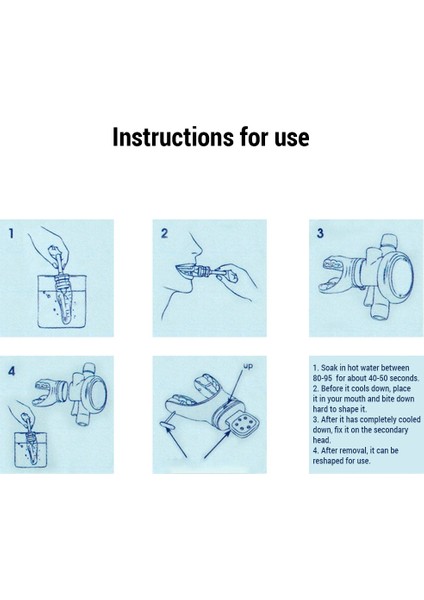 Tüplü Dalış Ağızlık Kalıplanabilir Şnorkel Ağızlık Sualtı Tüplü Dalış Için (Yurt Dışından)