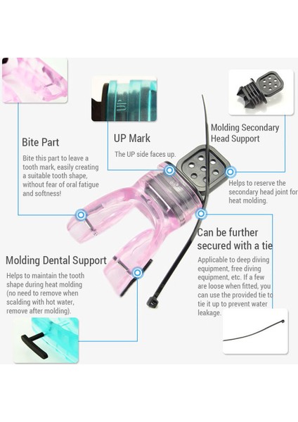 Tüplü Dalış Ağızlık Kalıplanabilir Şnorkel Ağızlık Sualtı Tüplü Dalış Için (Yurt Dışından) fiyatları