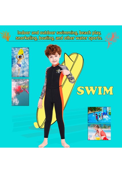 Çocuk Wetsuit Tek Parça Mayo Güneş Koruyucu Çabuk Kuruyan Aşınma Önleyici Çizilmez Özellikler (Yurt Dışından) fırsatları