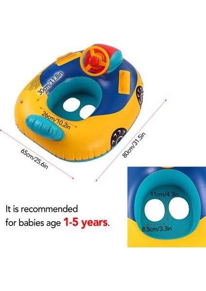Bebek Yüzme Şamandıra Kolları ile Emniyet Şişme Çocuk Yüzme Şamandıra Koltuk Araba Havuzu Halka 1-5 Yıl (Yurt Dışından)