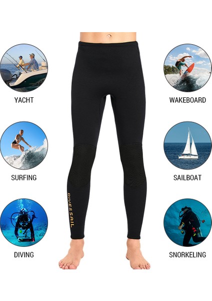 3mm Neopren Wetsuit Pantolon Erkekler Sörf Pantolon Sıcak Tutmak Dalış Pantolon Yüzme Sörf Dalış (Yurt Dışından) indirimleri