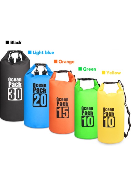 10L / 15L / 20L / 30L Açık Su Geçirmez Kuru Sırt Çantası Su Yüzen Çanta Rulo Üst Çuval Kayaking Rafting Botla Nehir Trekking (Yurt Dışından) modelleri