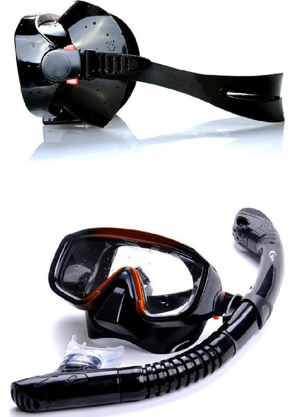 Profesyonel Silikon Tüplü Dalış Maskesi Şnorkel Seti Kullanımı Yüzme Dalış Snorke Su Sporları Dalış Ekipmanları (Yurt Dışından)