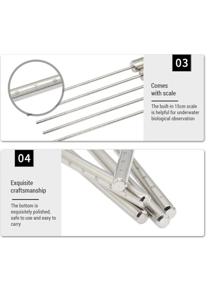 Tüplü Dalış Işaretçisi Sualtı Paslanmaz Çelik Gıdıklama Çubuğu Tüplü Dalış Için Kordon ile (Yurt Dışından) fiyatları