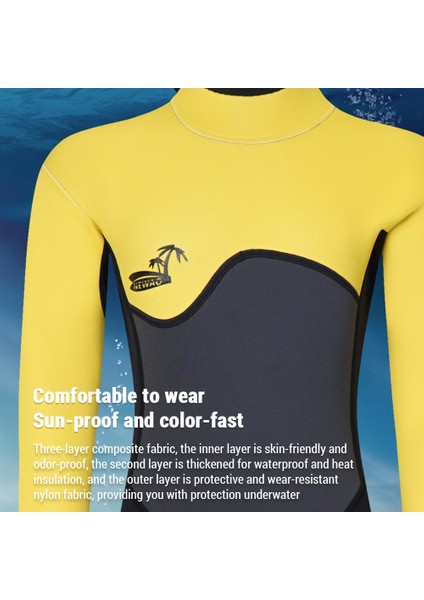 Çocuklar Wetsuit Erkekler ve Kızlar Için Mükemmel Ekstra Sıcaklık Için 3mm Kalınlık Neopren Sörf Yüzme Dalışı Için Soğuk Suda Tam Kısa Islak Takımlar Ideal Gençler ve Küçük Çocuklar Sörf Wetsuit (Yurt Dışından)