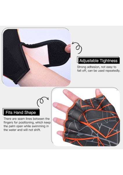 Yüzmek Eldiven Kaymaz Ayarlanabilir Nefes ve Çabuk Kuruyan Erkekler ve Kadınlar Için Baskı Tasarımı Açık Su Sporları ve Şnorkel (Yurt Dışından) fiyatları
