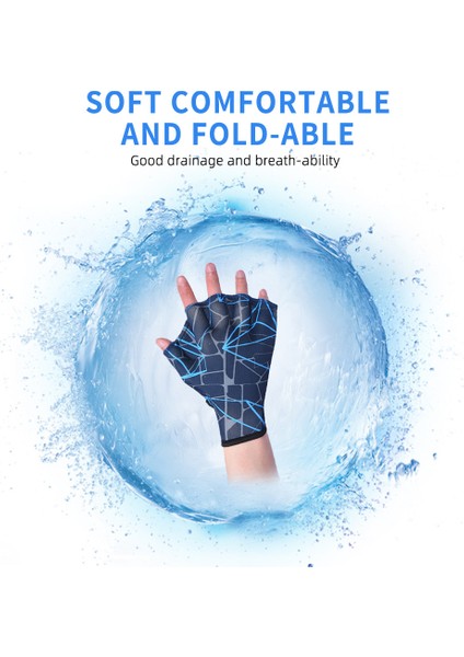 Yüzmek Eldiven Kaymaz Ayarlanabilir Nefes ve Çabuk Kuruyan Erkekler ve Kadınlar Için Baskı Tasarımı Açık Su Sporları ve Şnorkel (Yurt Dışından) fırsatları