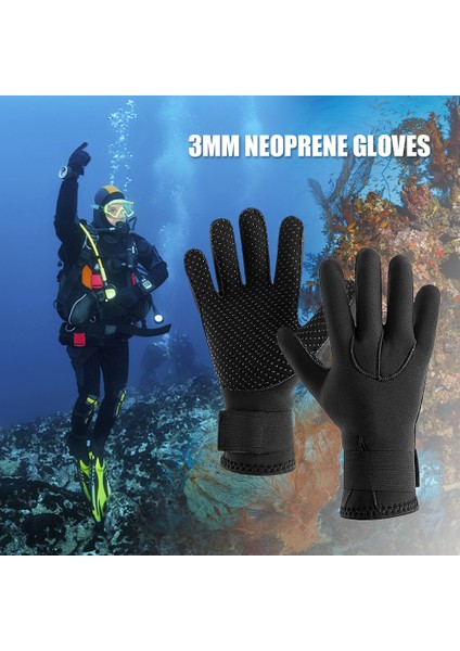 3mm Neopren Wetsuit Eldiven Sıcak Tüplü Dalış Eldiveni Kış Sörf Eldiveni Termal Anti Kayma Eldiven Spearfishing Yüzme Rafting Kayaking Kürek (Yurt Dışından)