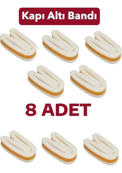 8 Adet Yapışkanlı Kapı Altı(Eşik) Bandı Isı Yalıtım Süngeri 90 cm