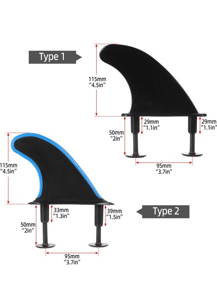3 Adet Yumuşak Sörf Tahtası Yüzgeçleri Vidalar ile 4.5 Inç Sörf Paletleri Yumuşak Sörf Tahtası Longboard Sörf Aksesuarları (Yurt Dışından) modelleri