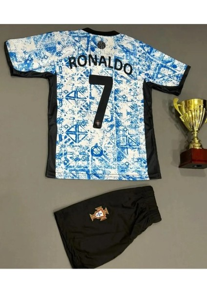 Portekiz C.ronaldo Yeni 24-25 Sezon Çocuk Iç Saha Forması Hedyeli 4lü Set SM11