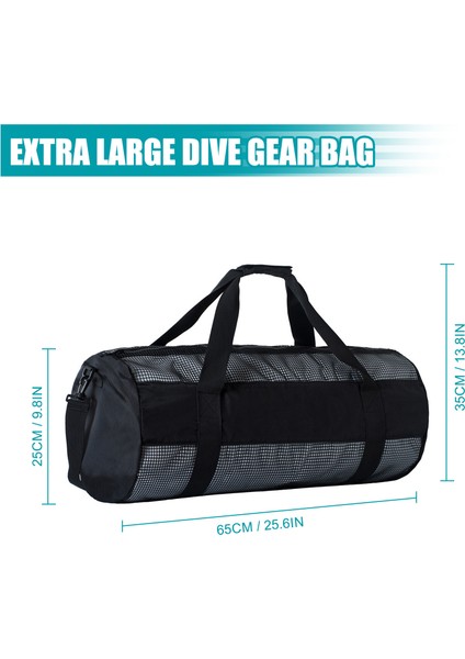 Şnorkel Çantası Dalış Takım Çantası Katlanabilir Örgü Tasarım Taşıması Kolay Dalış Şnorkel Sörf Pvc Fermuar Dayanıklı Naylon (Yurt Dışından)