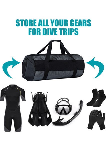 Şnorkel Çantası Dalış Takım Çantası Katlanabilir Örgü Tasarım Taşıması Kolay Dalış Şnorkel Sörf Pvc Fermuar Dayanıklı Naylon (Yurt Dışından) fırsatları