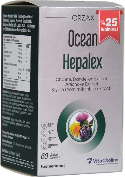 Ocean Hepalex 60 Softjel Kapsul %25 Indırımlı