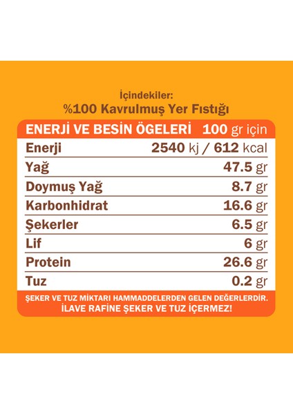 %100 Fıstık Ezmesi Creamy 350G