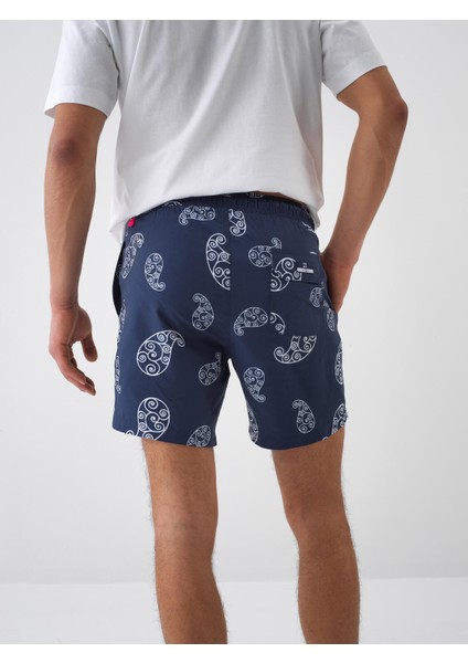 Erkek Lacivert Regular Fit Şort Mayo
