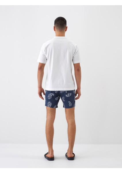 Erkek Lacivert Regular Fit Şort Mayo