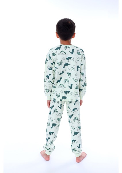 Erkek Çocuk %100 Pamuk Baskılı Pijama Takımı – Uzun Kollu, Sevimli Desenler modelleri