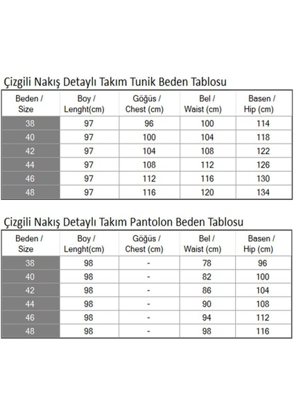 Çizgili Nakış Detaylı Takım Siyah 19261 indirimleri