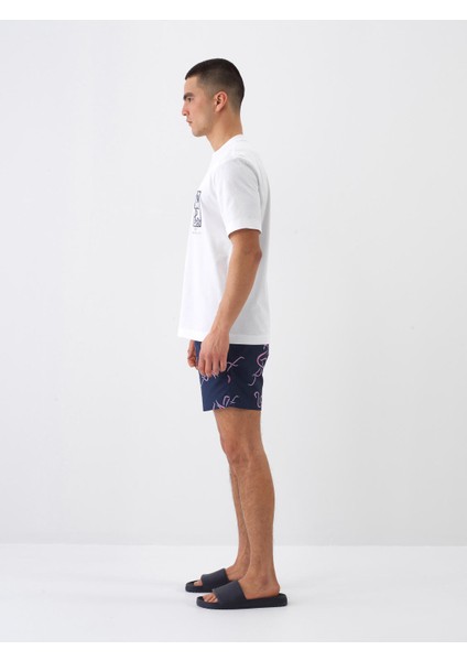 Erkek Lacivert Regular Fit Şort Mayo