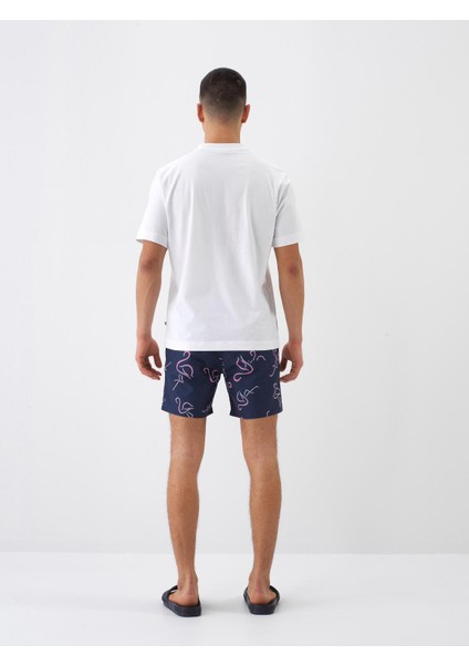 Erkek Lacivert Regular Fit Şort Mayo