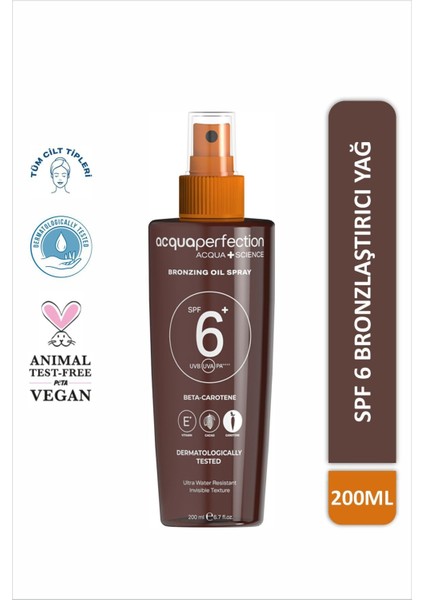 Acqua Perfection Güneş Bronzlaştırıcı Yağ Spf 0 200ML