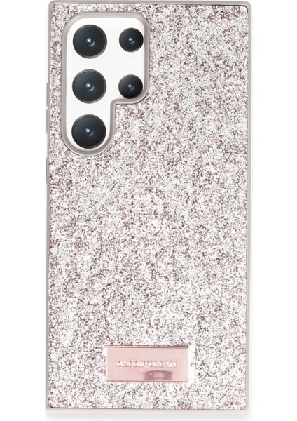 Samsung Galaxy S23 Ultra Bright Simli Kapak - Gold Mrayd