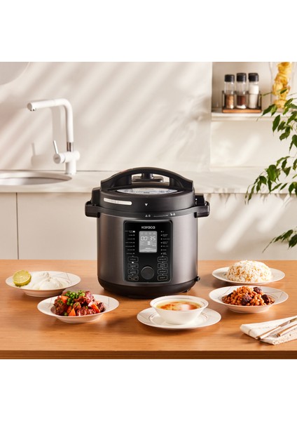 Cooker Elektrikli Düdüklü Basınçlı Pişirici Matte Black 6 L