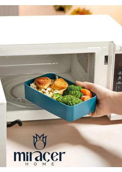 Iki Katlı Pinterest Lunch Bux Organizer Saklama Kabı & Erzak Kabı & Beslenme Kabı - Dikdörtgen Sarı&yeşil fiyatları