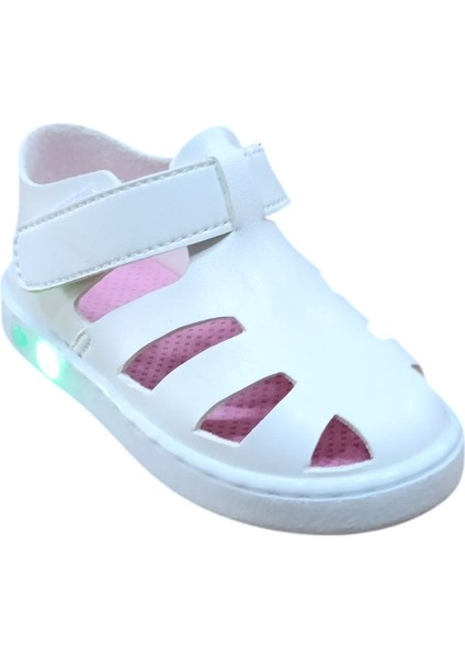 Middo Igor Bebe Kız - Erkek Işıklı Sandalet Beyaz - Pembe fırsatları