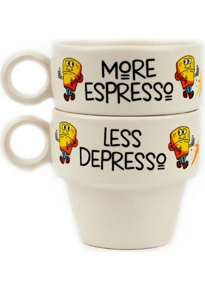 More Espresso & Less Despresso 2'li Espresso Bardak Seti - Hediye Seramik Fincan fiyatları